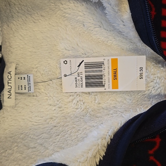 Natica Red White Blue Nauitical Anchors Jacket Sz Small NWT - Picture 2 of 8